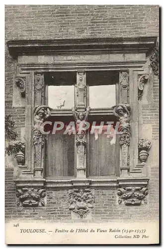 Cartes postales Toulouse Fenetre De I&#39Hotel Du Vieux Raisin