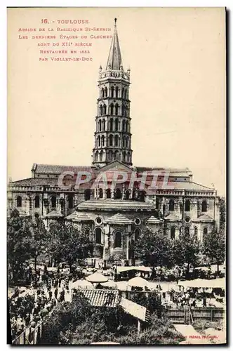 Cartes postales Toulouse Abisde De la Basilique St Sernin Marche