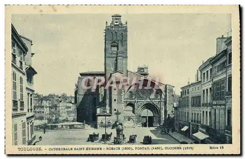 Ansichtskarte AK Toulouse Cathedrale Saint Etienne Portail clocher