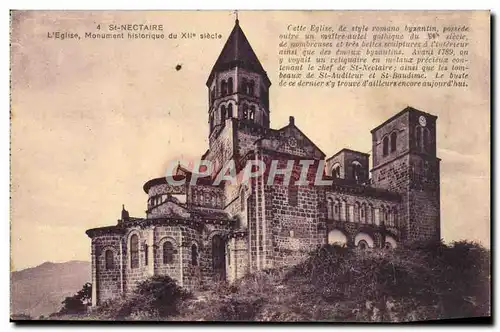 Cartes postales St Nectaire L&#39Eglise Monument historique