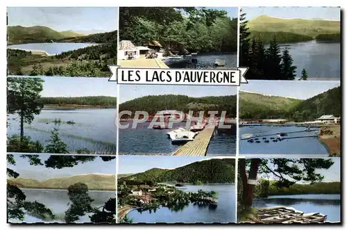 Cartes postales moderne Les lacs d&#39Auvergne Lac Guery Lac Pavin Serviere Chambon Pedalos