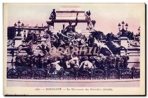 Cartes postales Bordeaux Le Monument des Girondins