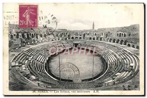 Cartes postales Nimes Les Arenes Vue interieure