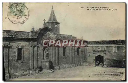 Cartes postales Facade De La Chapelle de ND Rochefort Du Gard