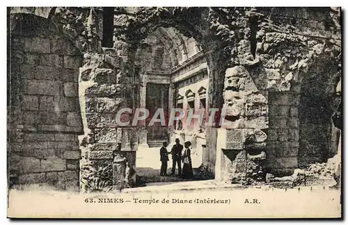 Cartes postales Nimes Temple De Diane Interieur