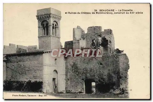 Ansichtskarte AK Beaucaire La Chapelle Et Ruines Du Chateau