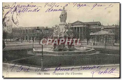 Cartes postales Nimes L&#39Esplanade Vue d&#39ensemble