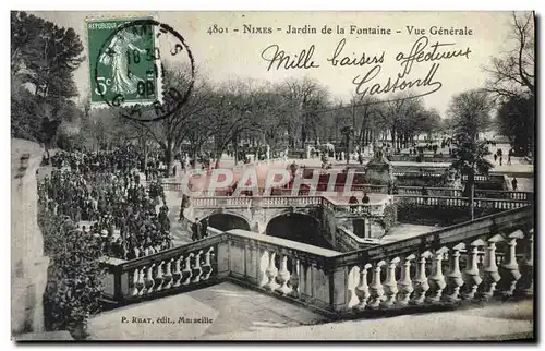 Cartes postales Nimes Jardin De La Fontaine Vue Generale