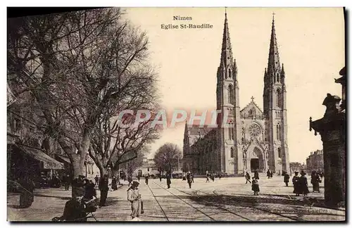 Ansichtskarte AK Nimes Eglise St Baudille