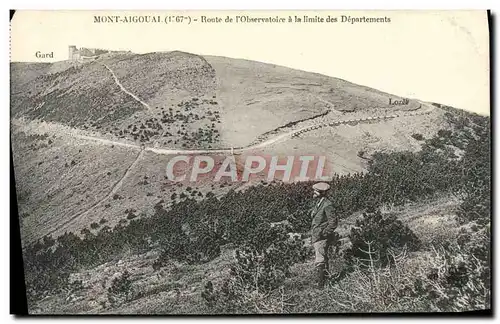 Cartes postales Mont Aigoual Route de l'observatoire a la limite des departements