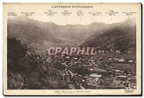 Cartes postales L&#39Auvergne Panorama du Mont Dore