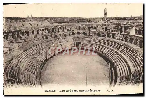 Cartes postales Nimes Les Arenes Vue Interieure