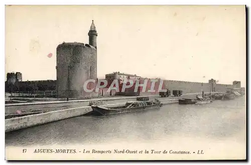 Cartes postales Aigues Mortes Les Remparts Nord Ouest Et La tour De Constance