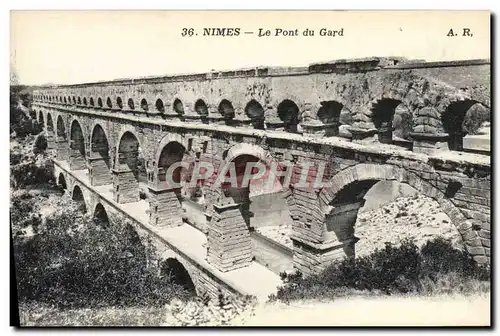 Cartes postales Nimes Le Pont Du Gard