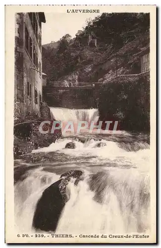 Ansichtskarte AK L&#39Auvergne Thiers Cascade Du Creux De I&#39Enfer