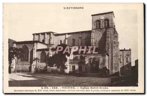 Ansichtskarte AK L&#39Auvergne Thiers Eglise Saint Genes