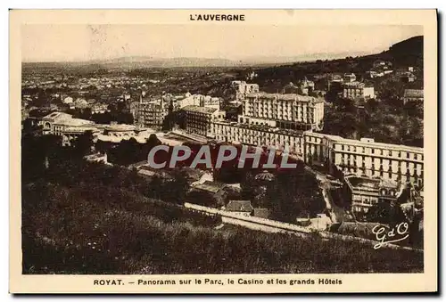 Cartes postales Royat Panorama Sur Le Parc Le Casino Et Les Grands Hotels