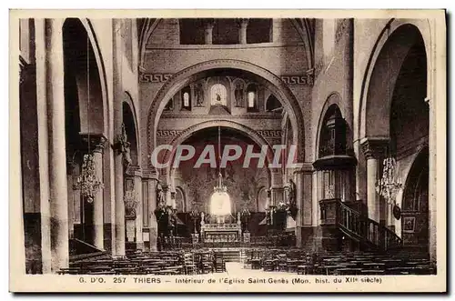 Cartes postales Thiers Interieur De I&#39Eglise Saint Genes