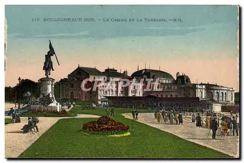 Cartes postales Boulogne Sur Mer Le Casino Et La Terrasse