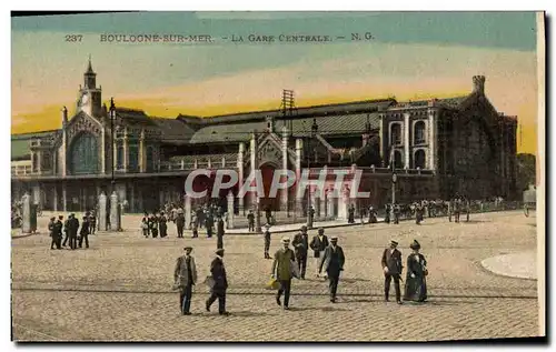 Ansichtskarte AK Boulogne Sur Mer La Gare Centrale