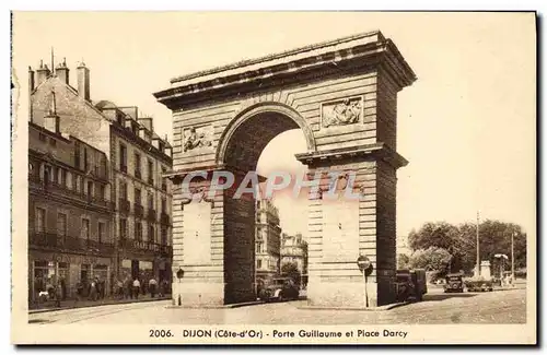 Cartes postales Dijon Porte Guillaume Et Place Darcy