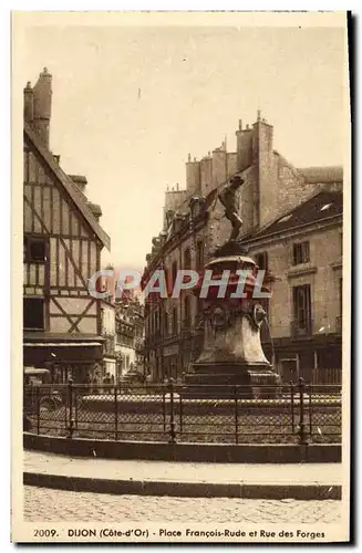 Cartes postales Dijon Place Francois Rude Et Rue Des Forges