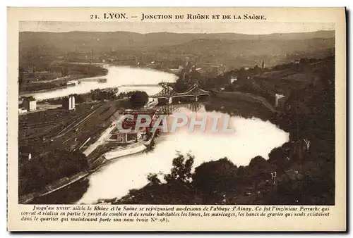 Cartes postales Lyon Jonction Du Rhone Et De La Saone