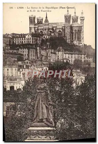 Cartes postales Lyon La Statue De La Republique