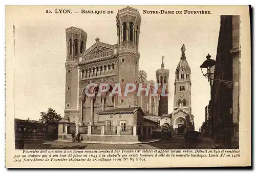 Cartes postales Lyon Basilique De Notre Dame De Fourviere