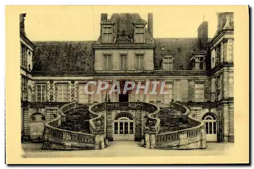 Ansichtskarte AK Chateau De Fontainebleau Escalier en fer a cheval