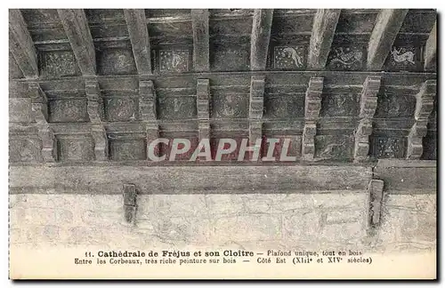 Ansichtskarte AK Cathedrale De Frejus Et Son Cloitre Plafond unique tout en bois Entre les corbeaux tres riche pe