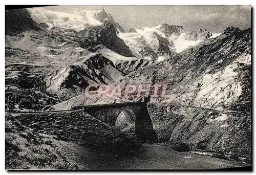 Cartes postales Le Dauphine Pittoresque La Grave La Meije et le pont de Mortan