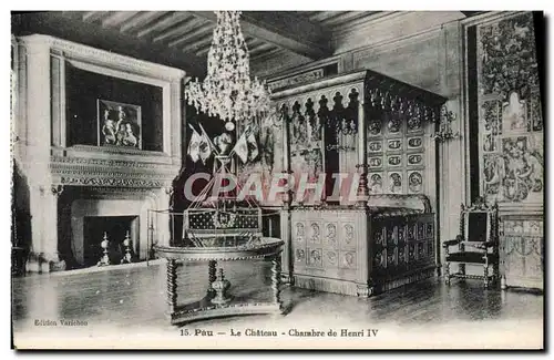 Cartes postales Pau Chateau Chambre de Henri IV