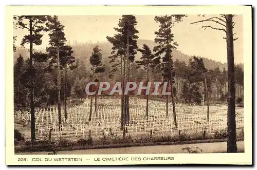 Ansichtskarte AK Cpl Du Wettstein Le Cimetiere Des Chasseurs Militaria