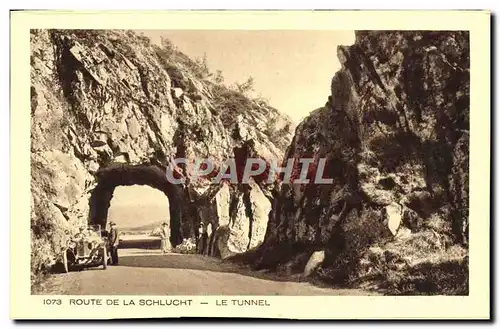 Ansichtskarte AK Route De La Schlucht le tunnel Automobile