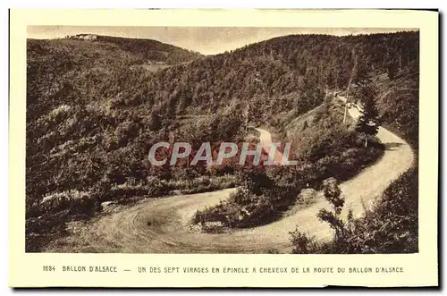 Cartes postales Ballon D&#39Alsace Un Des Sept Virages En Epingle a cheveux de la route du ballon d&#39Alsace