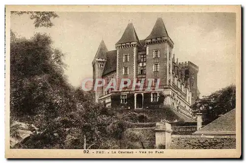 Cartes postales Pau Le Chateau Vue du parc