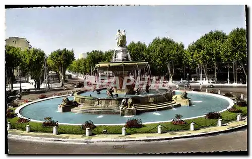 Moderne Karte Aix En Provence La Grande Fontaine sur la rotonde