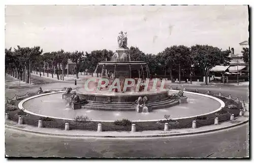 Moderne Karte Aix En Provence Grande Fontaine sur la Rotonde