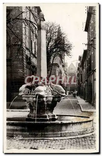 Moderne Karte Aix En Provence La Fontaine Des Quatre Dauphins La Rue Cardinale et l&#39eglise Saint Jean de Ma