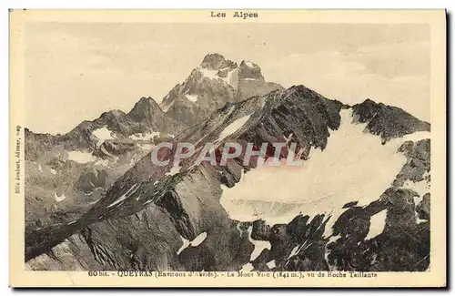 Cartes postales Les Alpes Queyras Environs d&#39Abries Le Mont Viso vu de la roche taillante