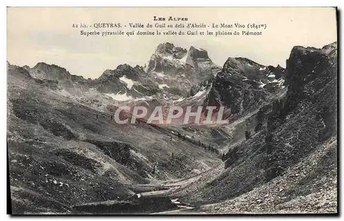 Cartes postales Les Alpes Queyras Vallee Du Guil Au Dela d'Abries Le Mont Viso