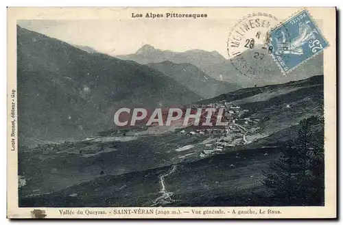 Cartes postales Saint Veran Vallee Du Queyras Vue Generale A Gauche Le Raus