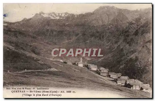 Cartes postales Queyras St Veran Village Le Plus Eleve D'Europe