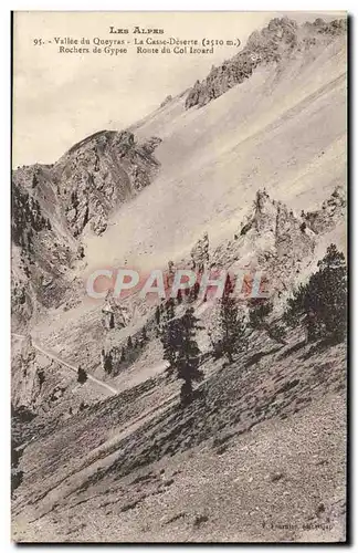 Cartes postales Les Alpes Vallee Du Queyras La Casse Deserte Rochers De Gypse Route Du Col Lzoard