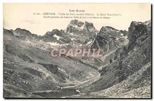 Ansichtskarte AK Queyras Vallee du Guil au dela d&#39Abries Le Mont Viso Pyramide qui domine la vallee et les pla