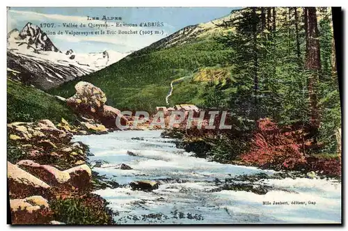 Cartes postales Vallee du Queyras Environs d'Abries Vallon de Valpreveyre et le Bric Bouchet