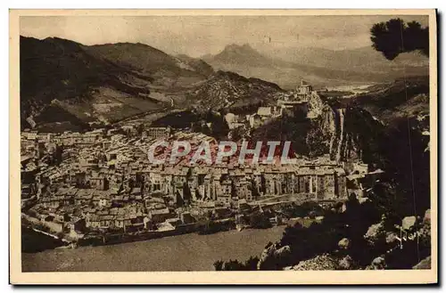 Ansichtskarte AK Sisteron Vue Generale au Fond Vallee du Buech