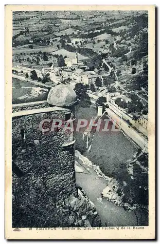 Cartes postales Sisteron Guerite du Diable et Faubourg de la Baune