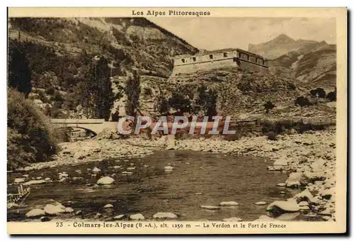 Cartes postales Colmars les Alpes Le Verdon et le fort de France
